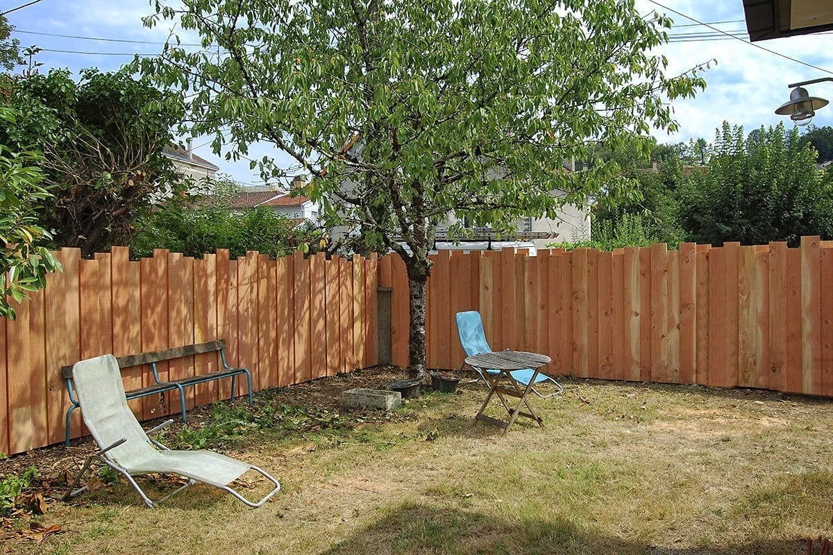 Cloture de jardin en bois